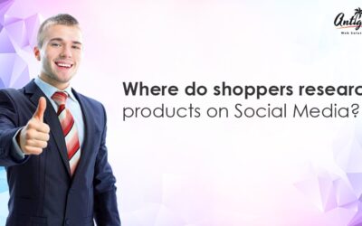 Where do shoppers research products on Social Media?