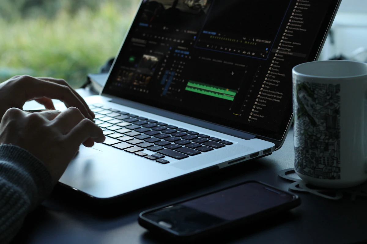 Marketer reviewing video marketing performance on a laptop